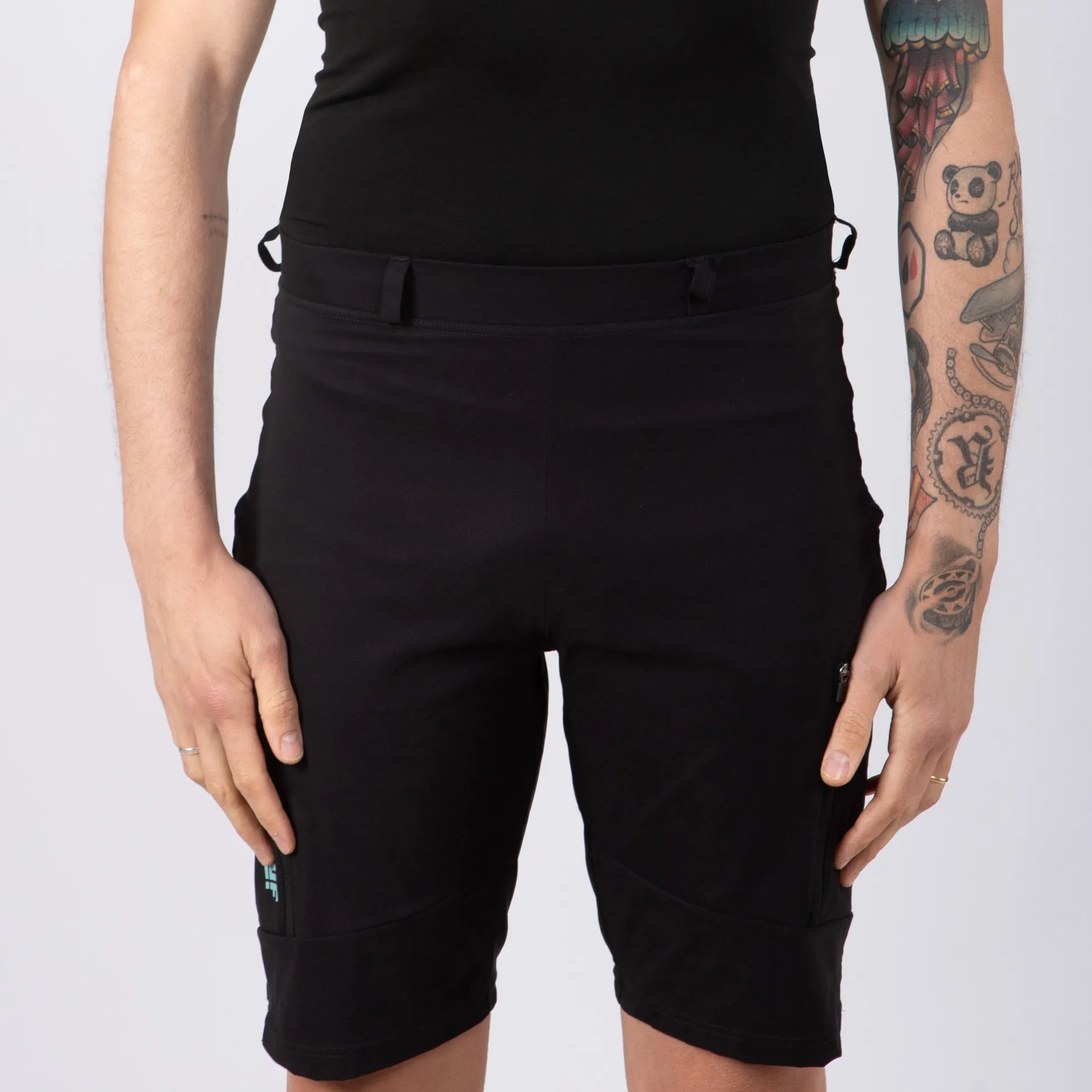 Baggy Jëuf Pro Gravel con fondello - Nero