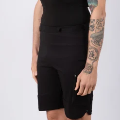 Baggy Jëuf Pro Gravel con fondello - Nero