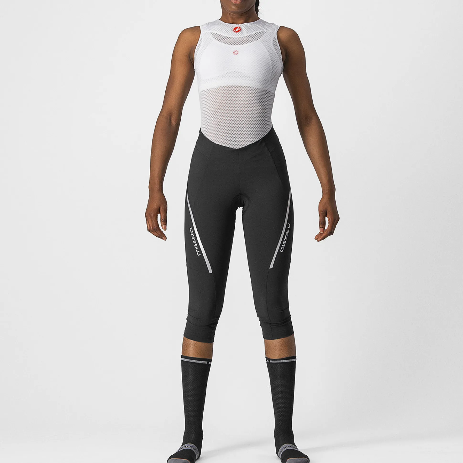 Bermuda donna Castelli Velocissima 3 - Nero grigio