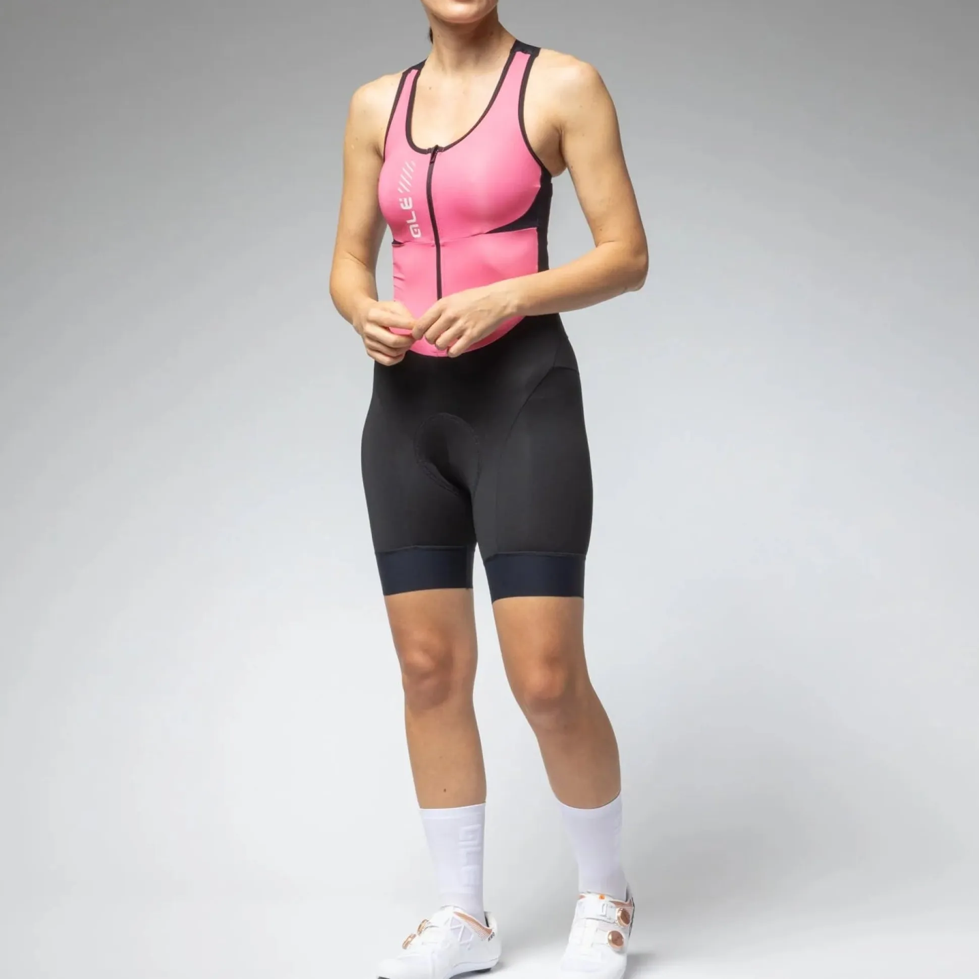 Body donna senza maniche Ale Pragma Color Block - Rosa scuro