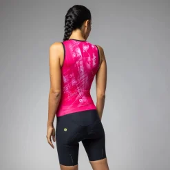 Body donna senza maniche Ale Pragma Mirror - Rosa
