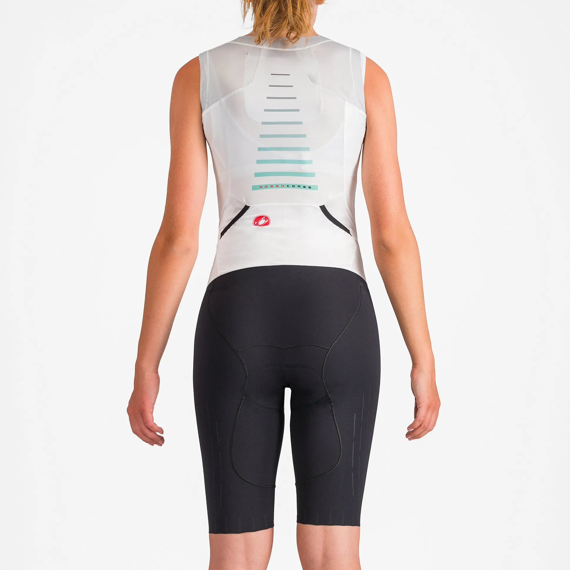 Body donna senza maniche Castelli Free Sanremo 3 Suit - Bianco