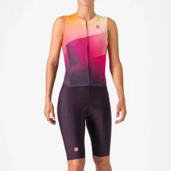Body donna senza maniche Castelli Free Sanremo 3 Suit - Viola