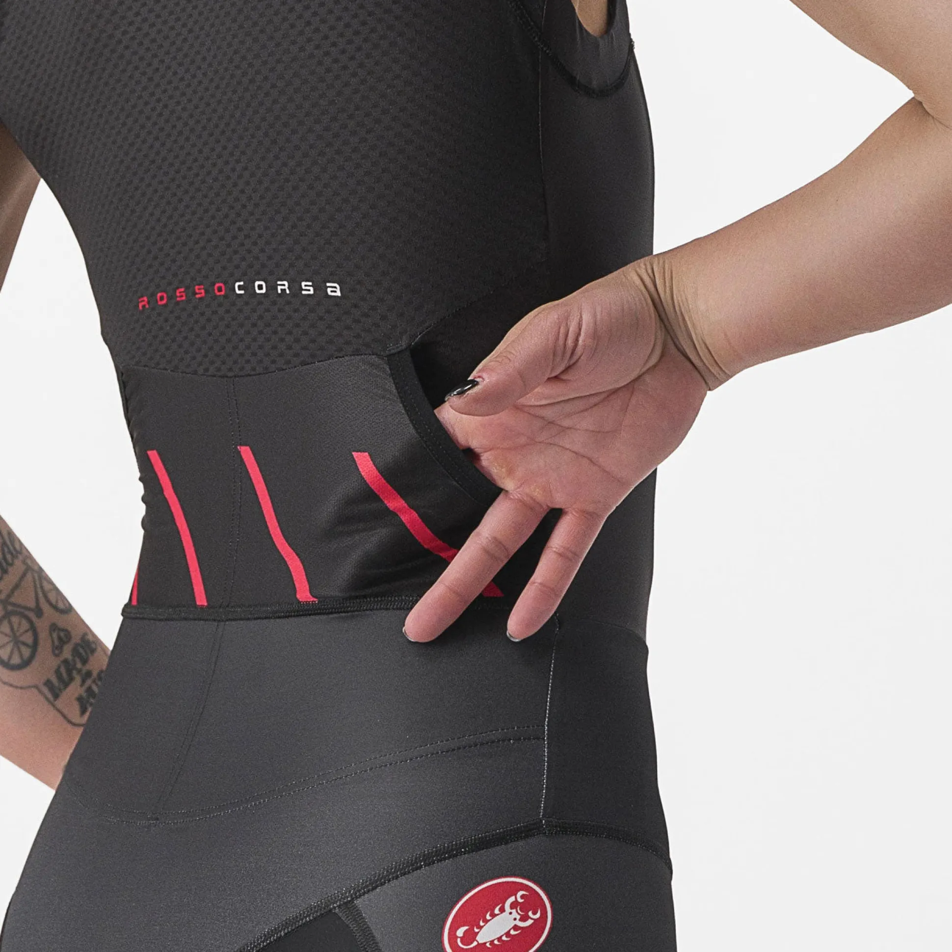 Body donna senza maniche Castelli Free Sanremo Suit - Nero rosa
