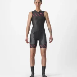 Body donna senza maniche Castelli Free Sanremo Suit - Nero rosa