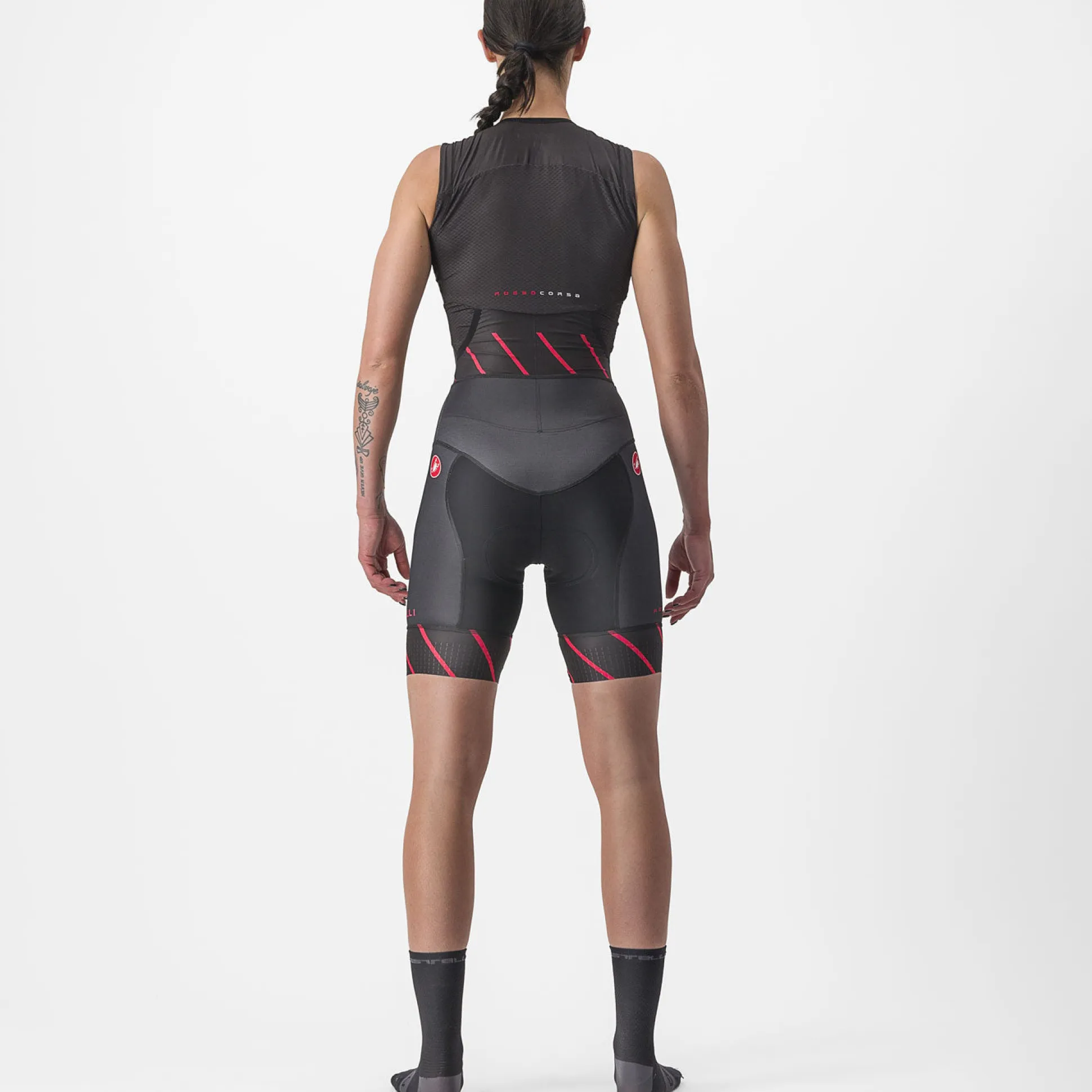 Body donna senza maniche Castelli Free Sanremo Suit - Nero rosa