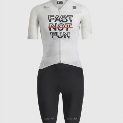 Body donna Sportful Fast Not Fun - Bianco