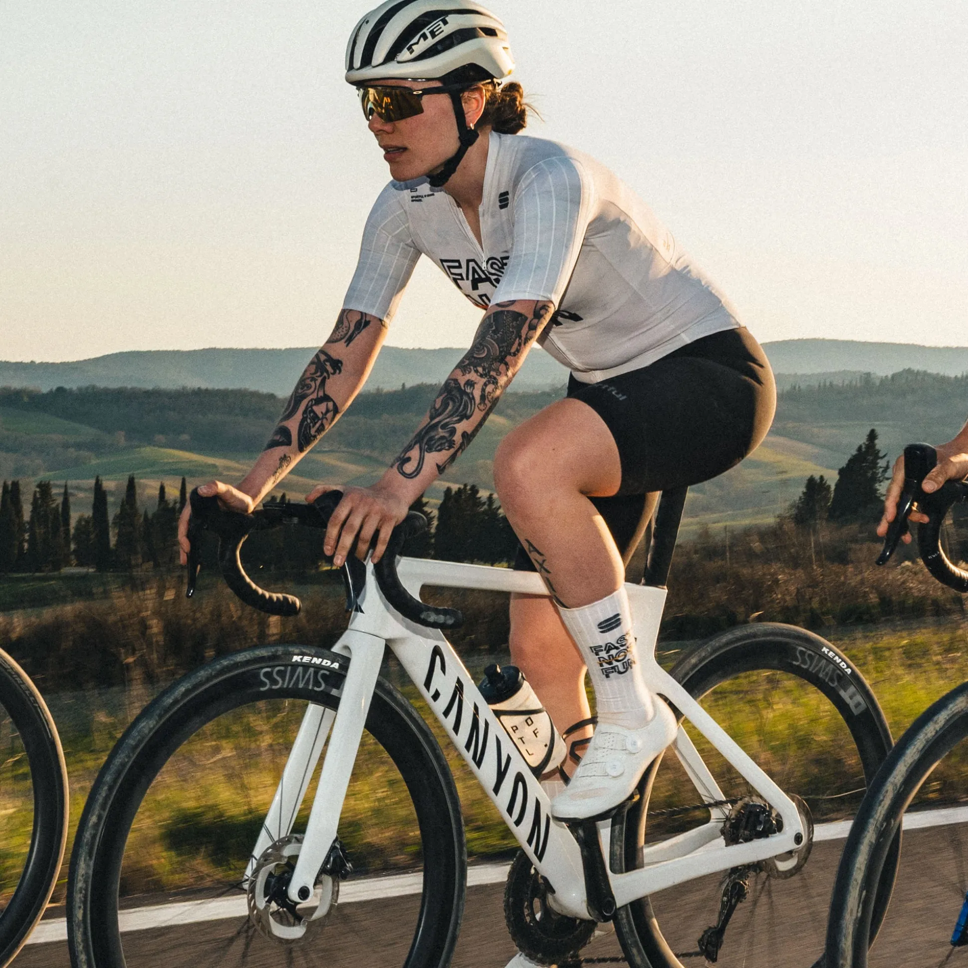 Body donna Sportful Fast Not Fun - Bianco