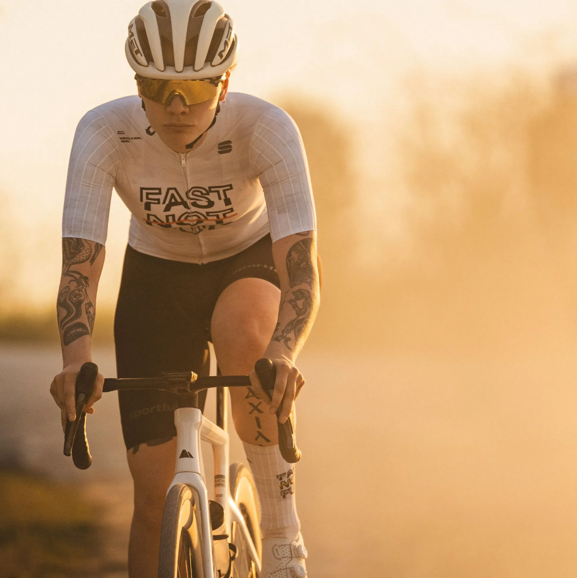 Body donna Sportful Fast Not Fun - Bianco