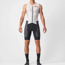 Body senza maniche Castelli Free Sanremo 2 Suit - Bianco nero