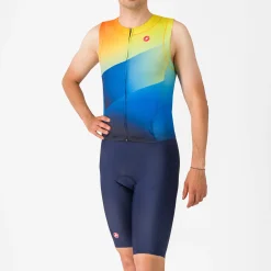 Body senza maniche Castelli Free Sanremo 3 Suit - Blu