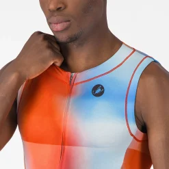Body senza maniche Castelli Free Sanremo 3 Suit - Arancio