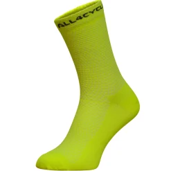 Calze All4cycling 15 cm - Giallo fluo