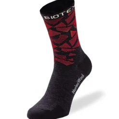 Calze Biotex Merino - Nero rosso