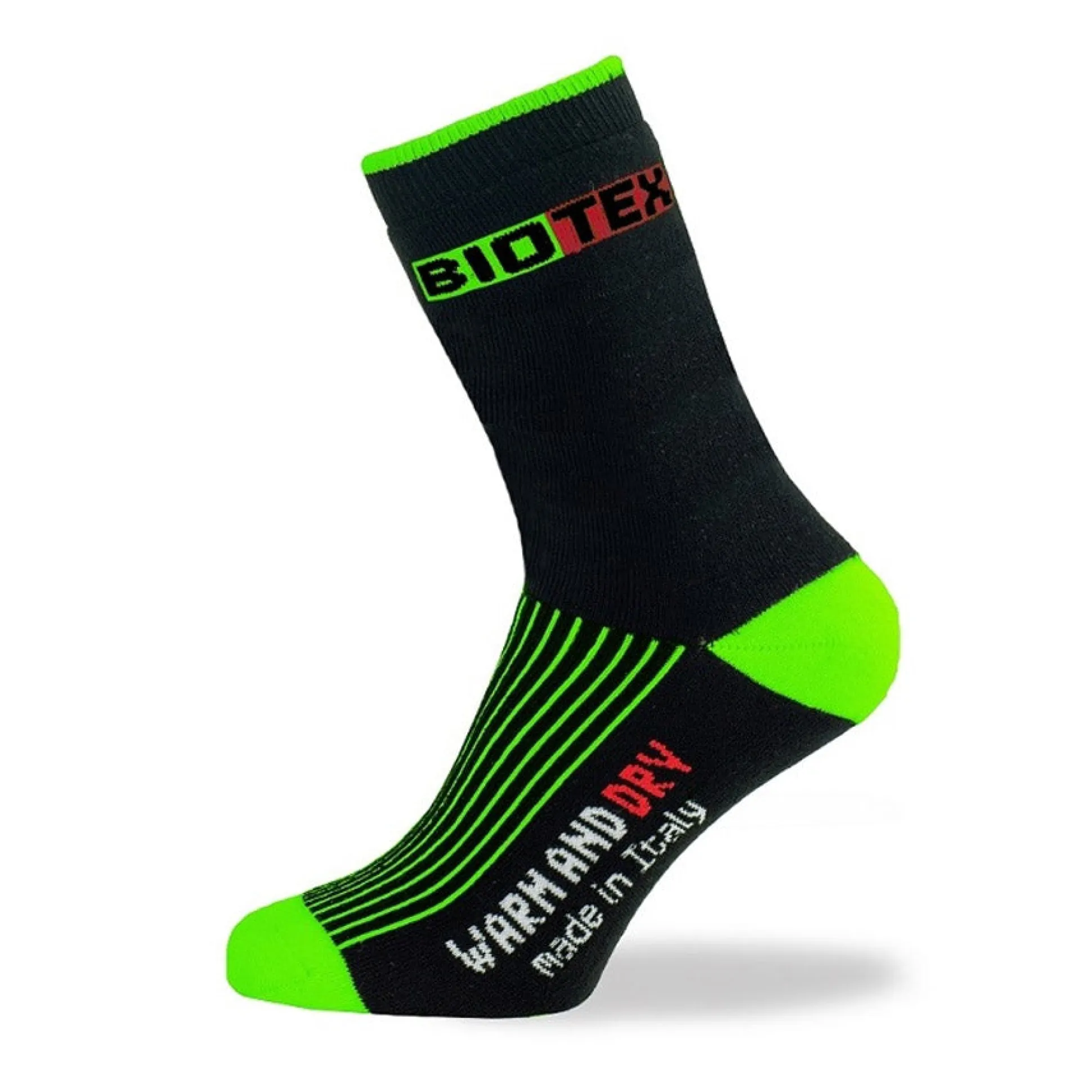 Calze Biotex Thermiche - Nero Verde Fluo