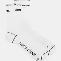 Calze Cafe du Cycliste Motto - Bianco