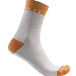 Calze donna Castelli Velocissima 12 - Bianco arancio