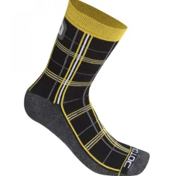 Calze Dotout Checked - Nero giallo