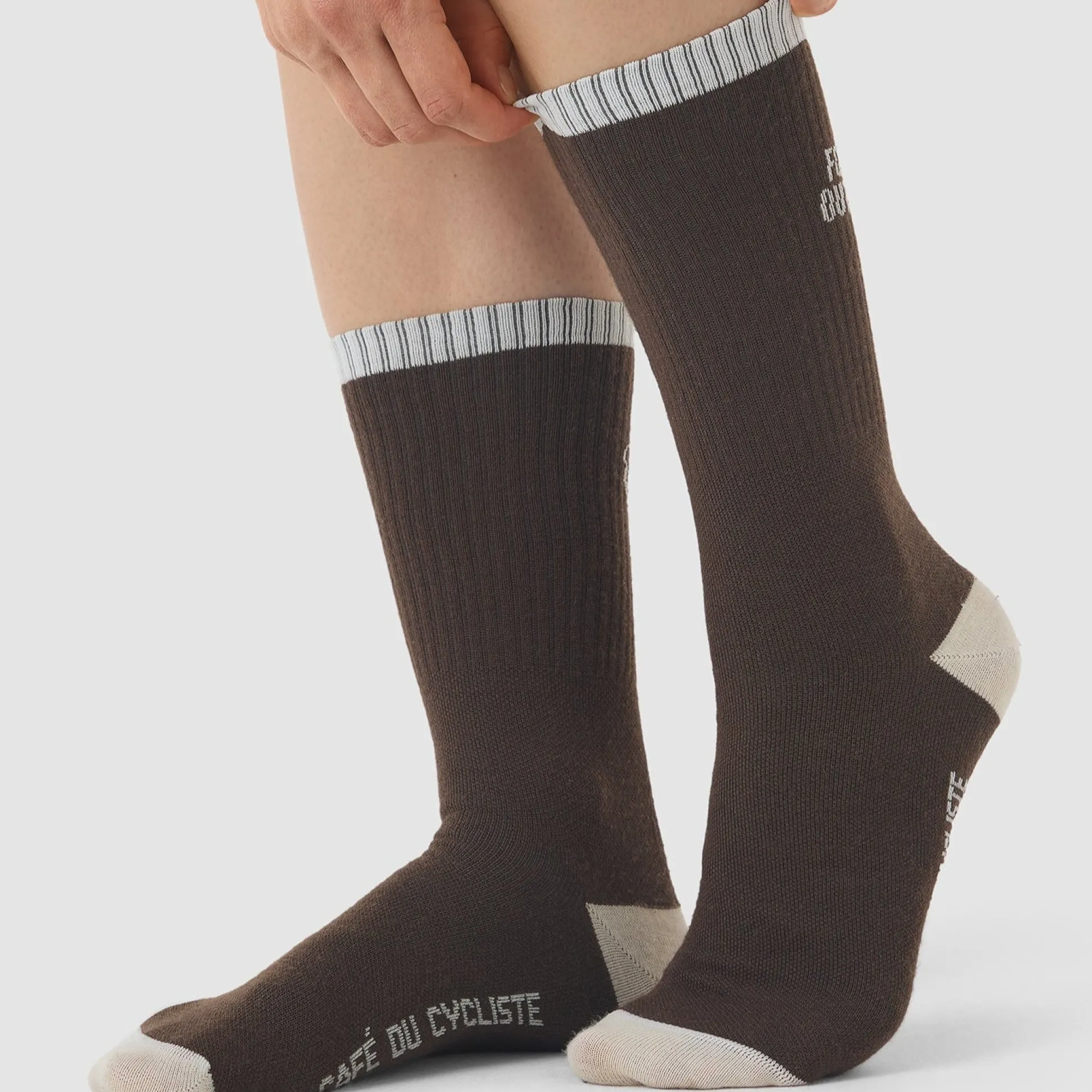Calze invernali Cafe du Cycliste Motto - Marrone