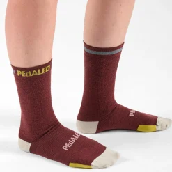 Calze Pedaled Odyssey Merino - Bordeaux