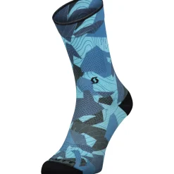Calze Scott Trail Camo Map Crew - Blu
