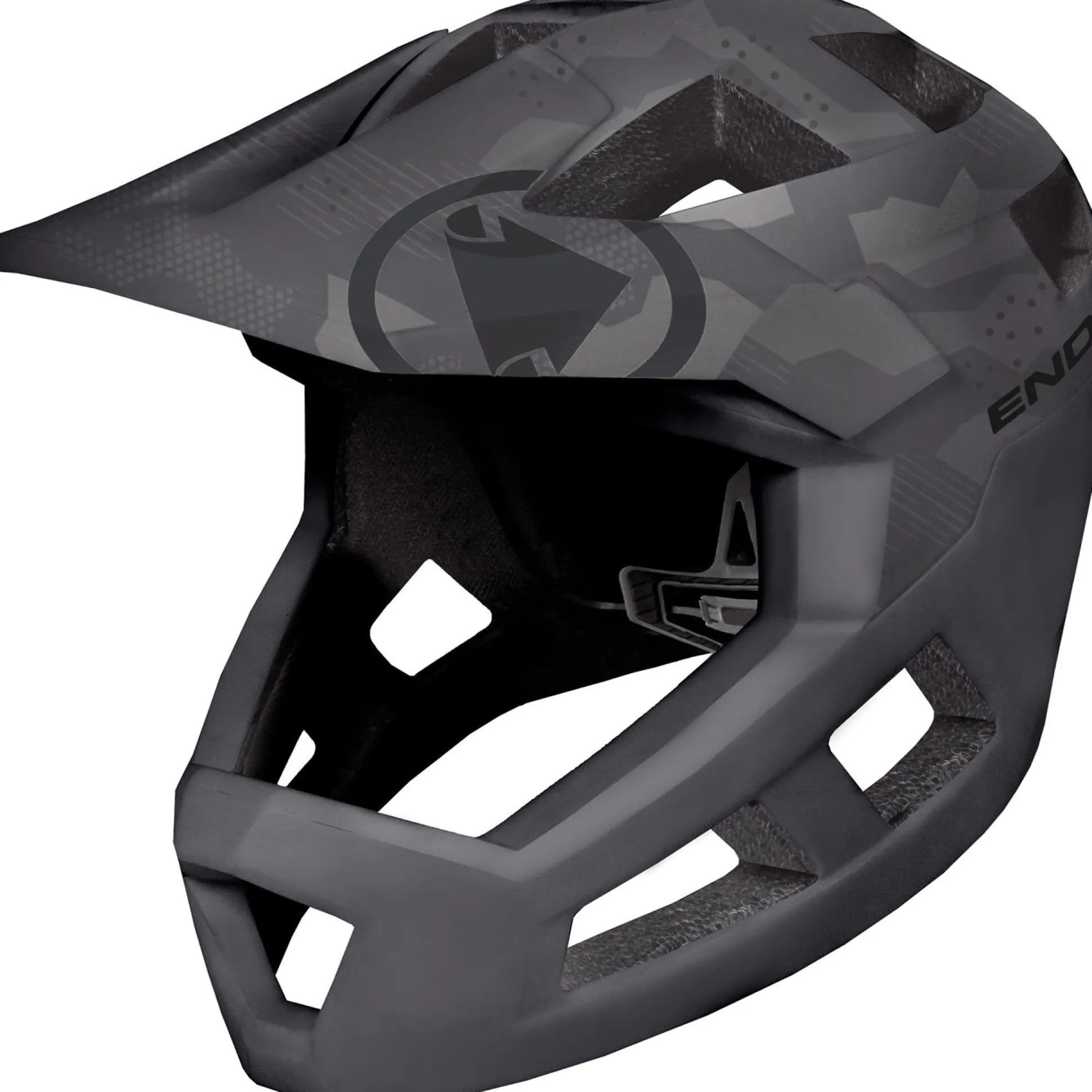 Casco bambino Endura Singletrack Full Face - Grigio camo