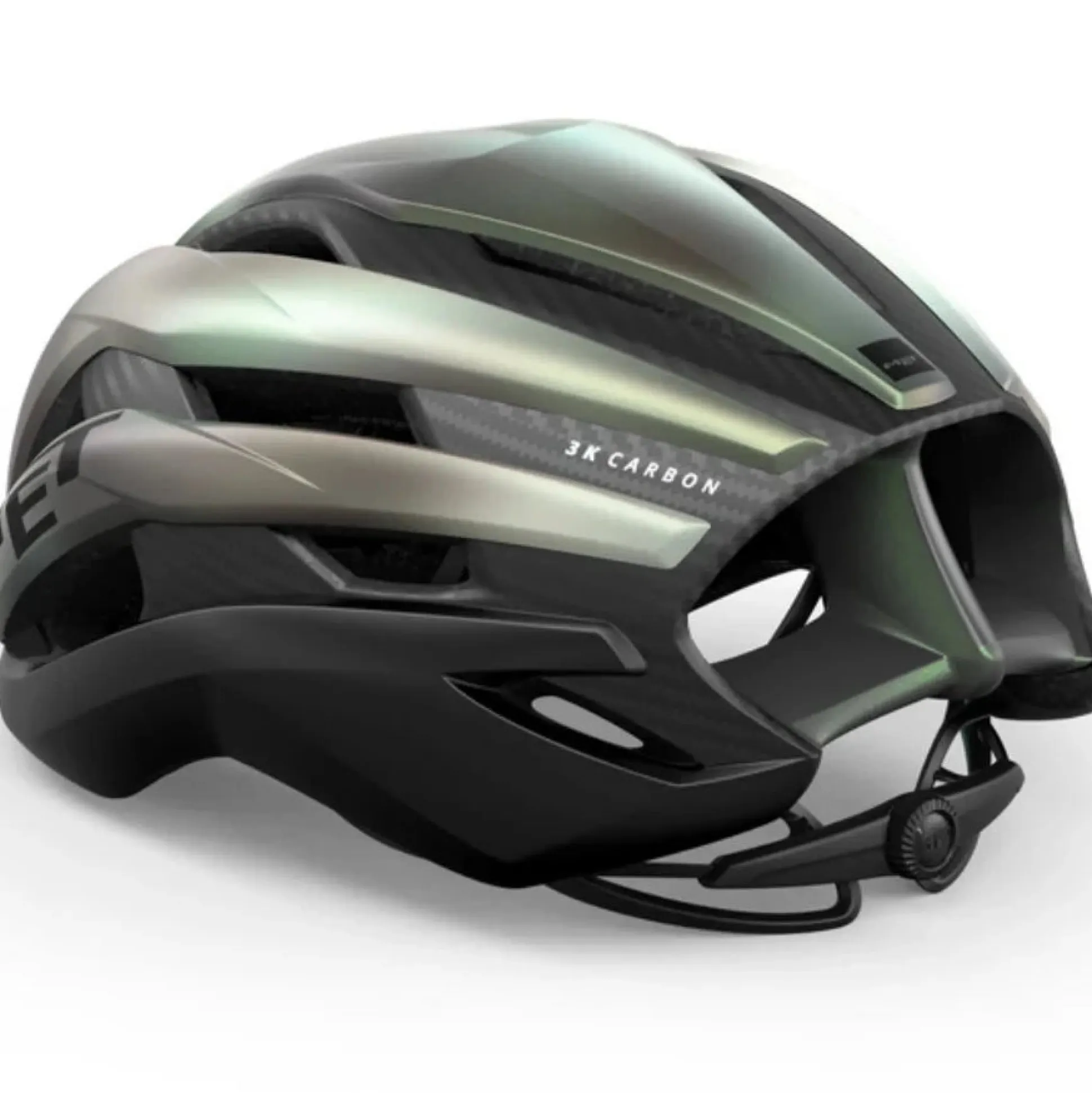 Casco Met Trenta 3K Carbon Mips - Verde grigio
