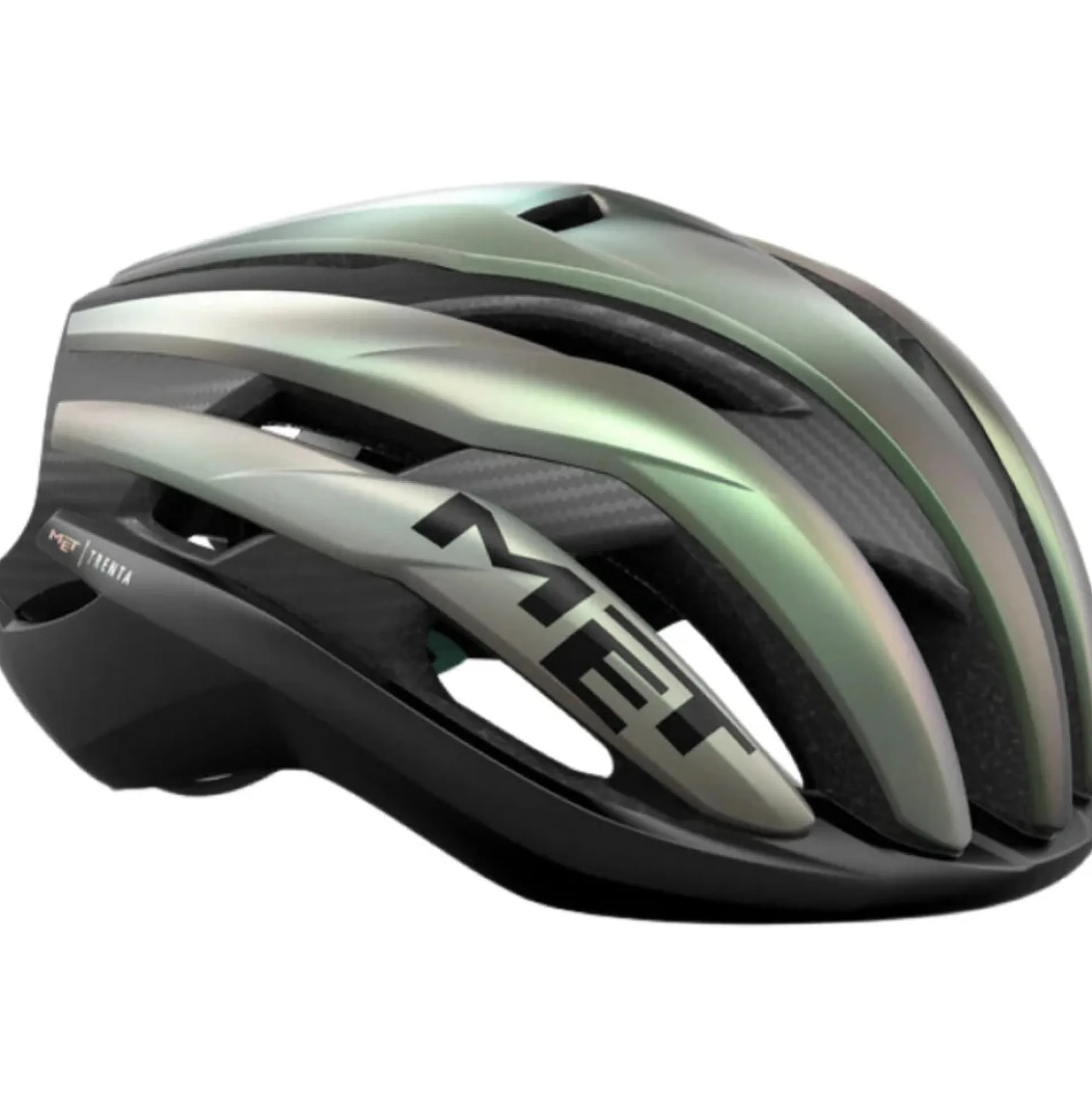 Casco Met Trenta 3K Carbon Mips - Verde grigio