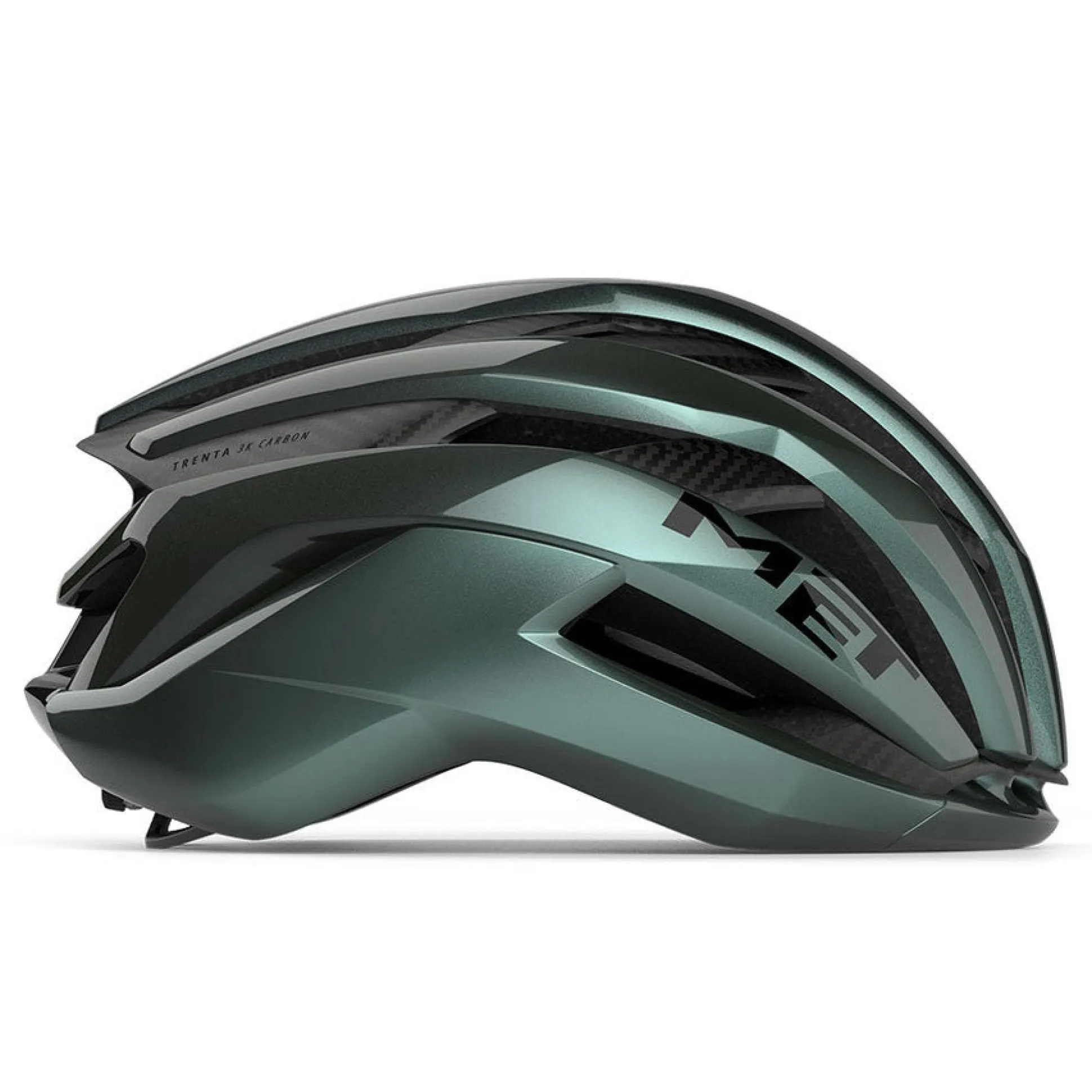 Casco Met Trenta 3K Carbon Mips - Verde lucido