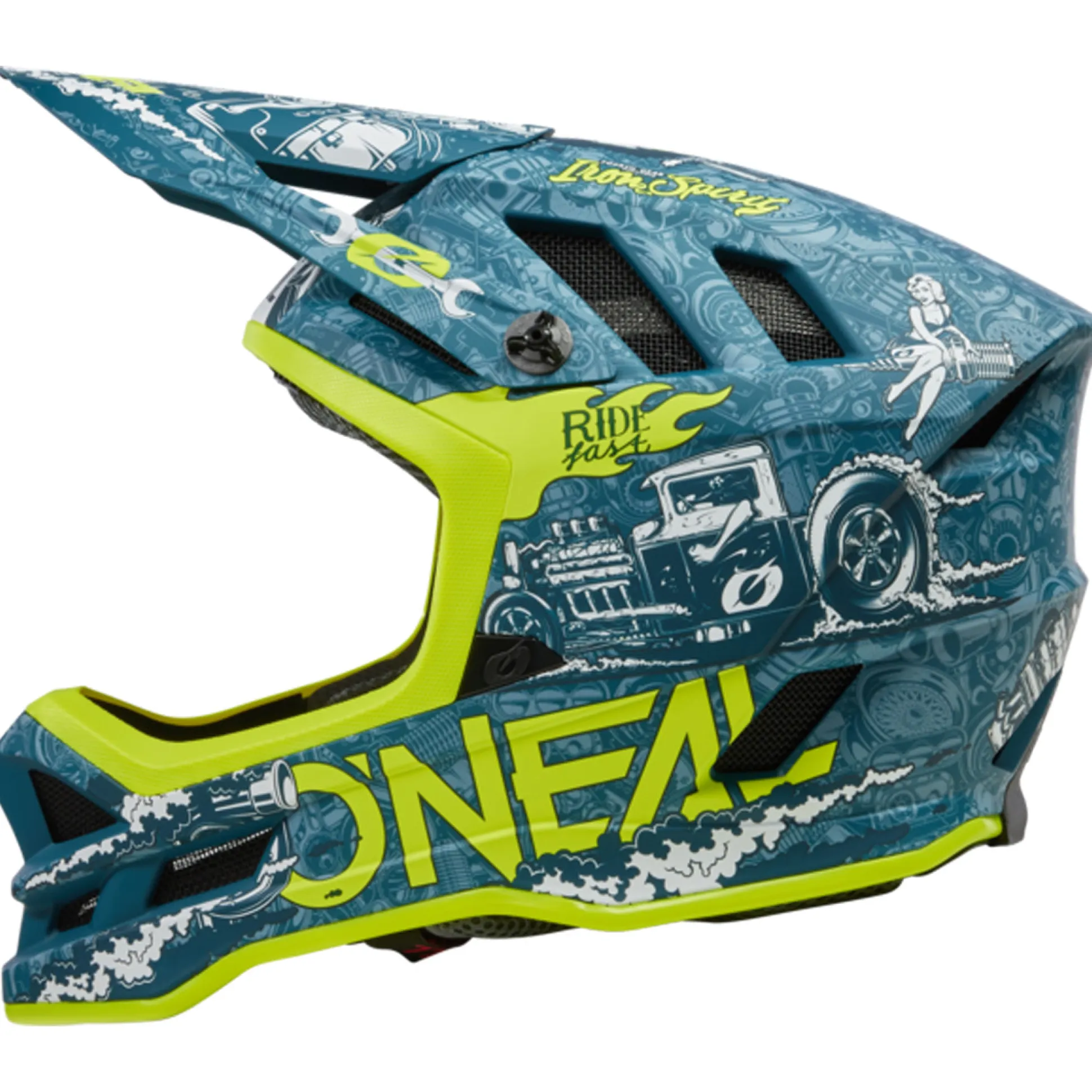 Casco O'neal Blade Polyacrylite HR - Blu verde