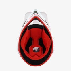 Casco 100% Status - Bianco rosso