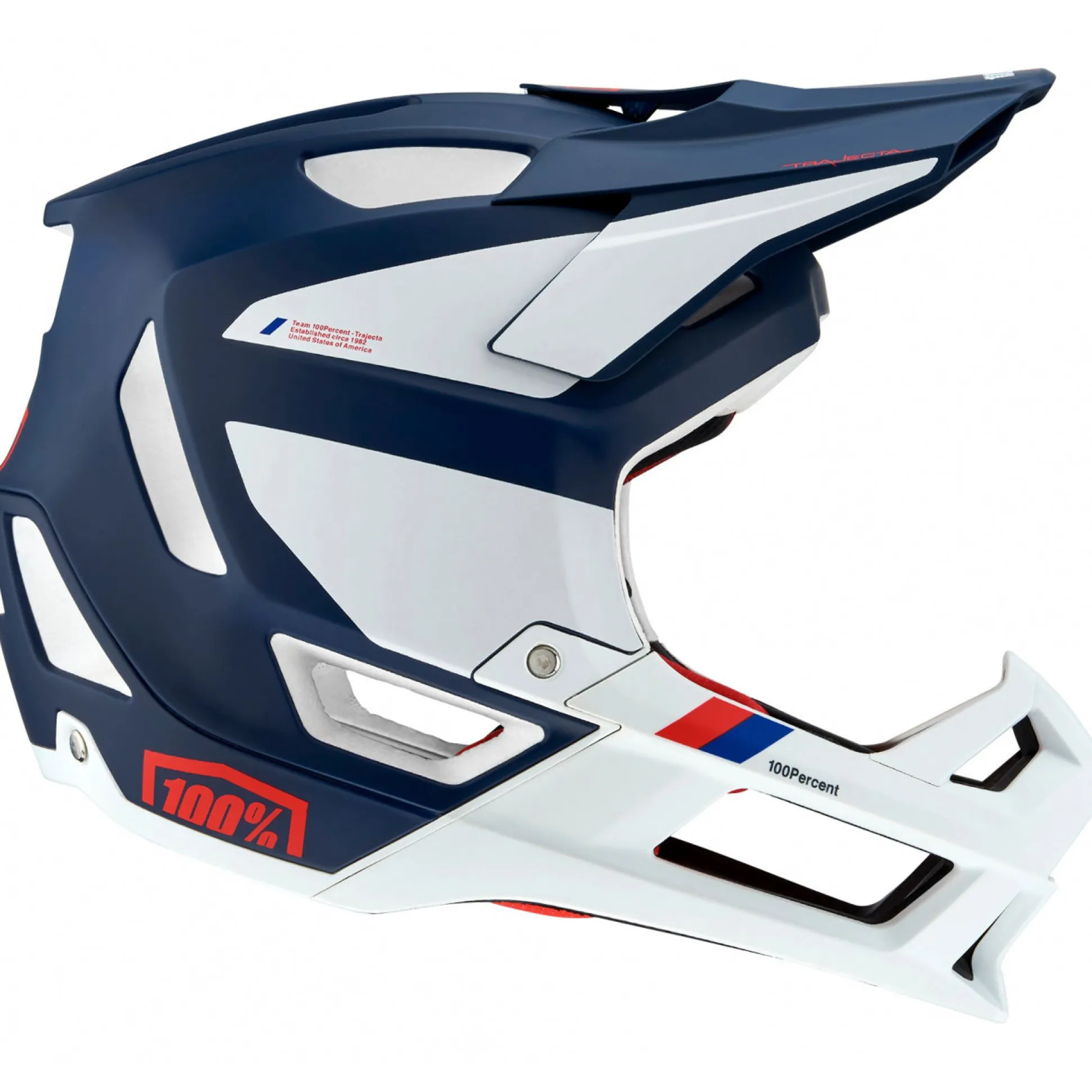 Casco 100% Trajecta - Bianco blu