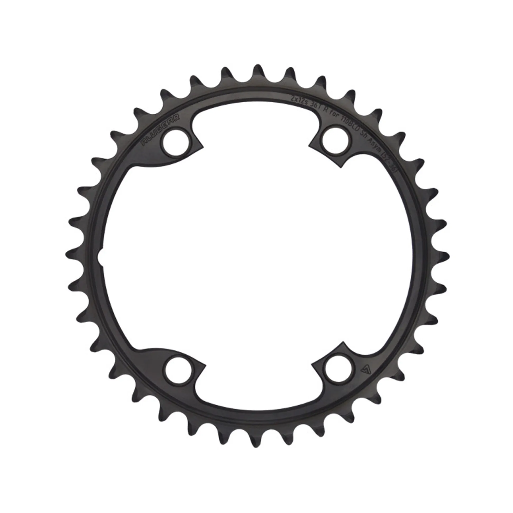 Corone Alugear Aero 2x12 110 BCD 4b Shimano Asymmetric - 52-36T