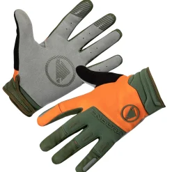 Guanti Endura Singletrack Windproof - Arancio verde