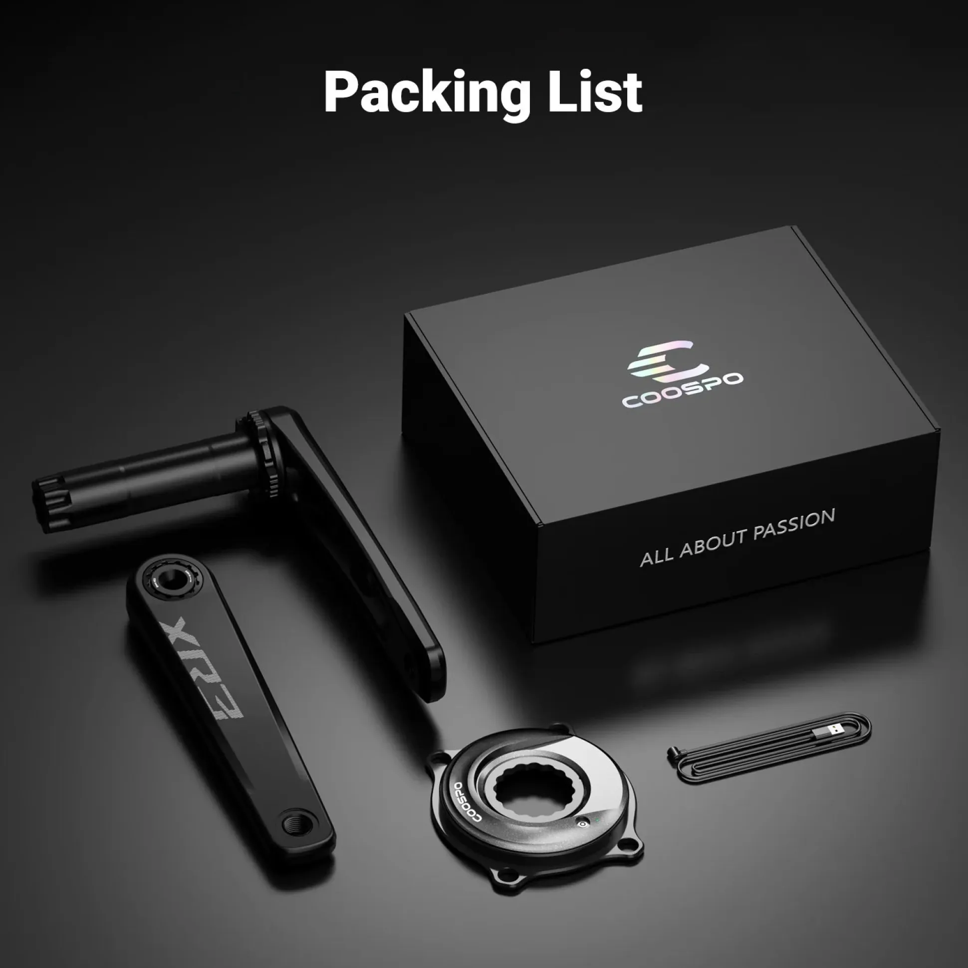 Guarnitura Power Meter Coospo S10 Alloy - Nero