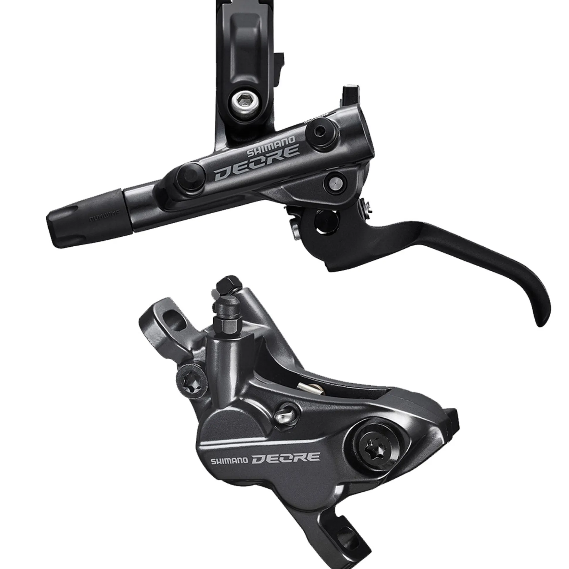 Kit freno a disco idraulico Shimano Deore 4 Pistoncini BL-M6100 + BR-M6120 + Tubo - Anteriore
