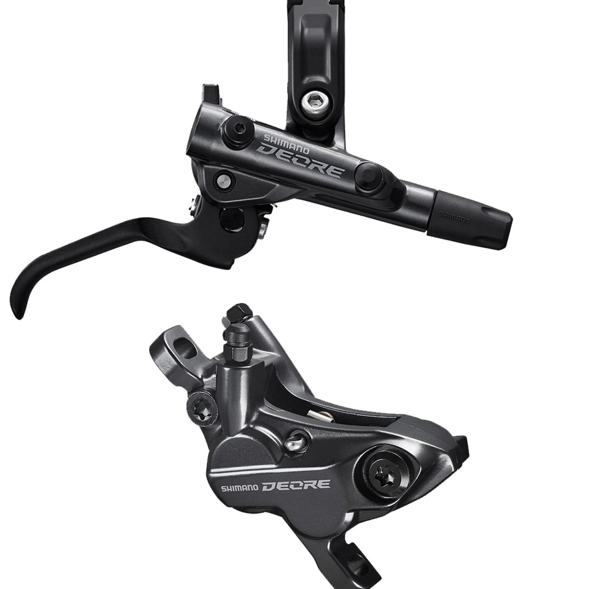Kit freno a disco idraulico Shimano Deore 4 Pistoncini BL-M6100 + BR-M6120 + Tubo - Posteriore