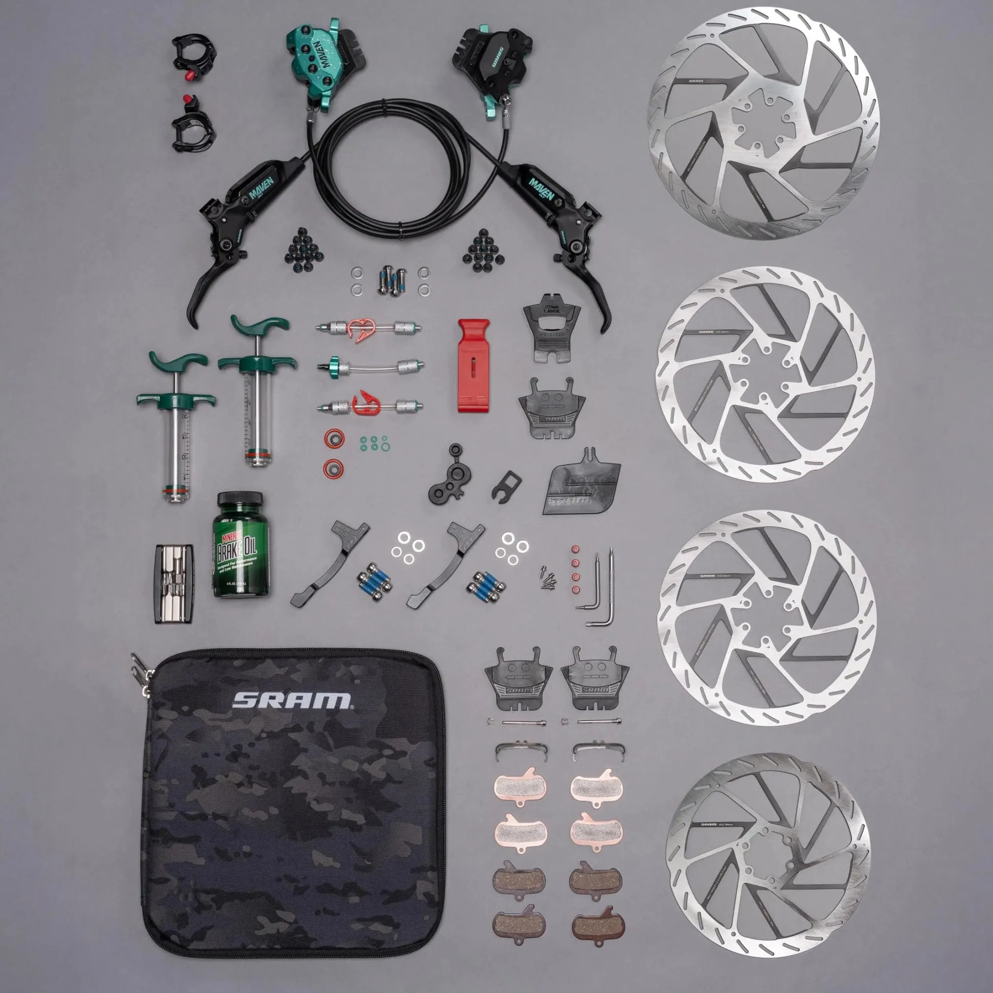 Kit freno a disco idraulico Sram Maven ultimate expert Teal - Splatter
