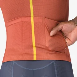 Maglia Castelli Drittone Logo - Arancio