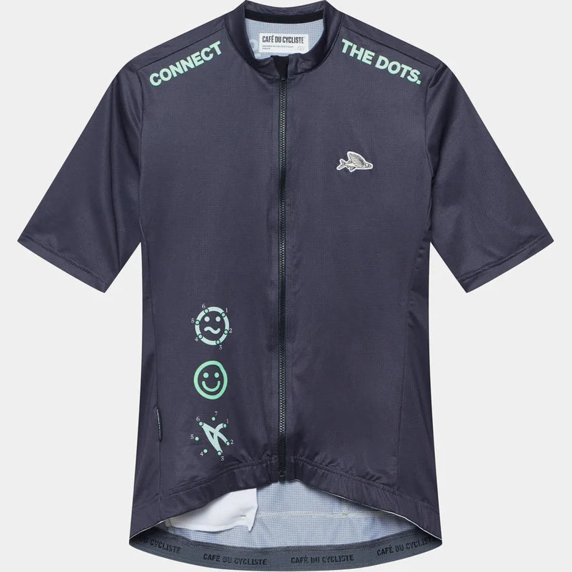 Maglia donna Cafe du Cycliste Fleurette - Blu