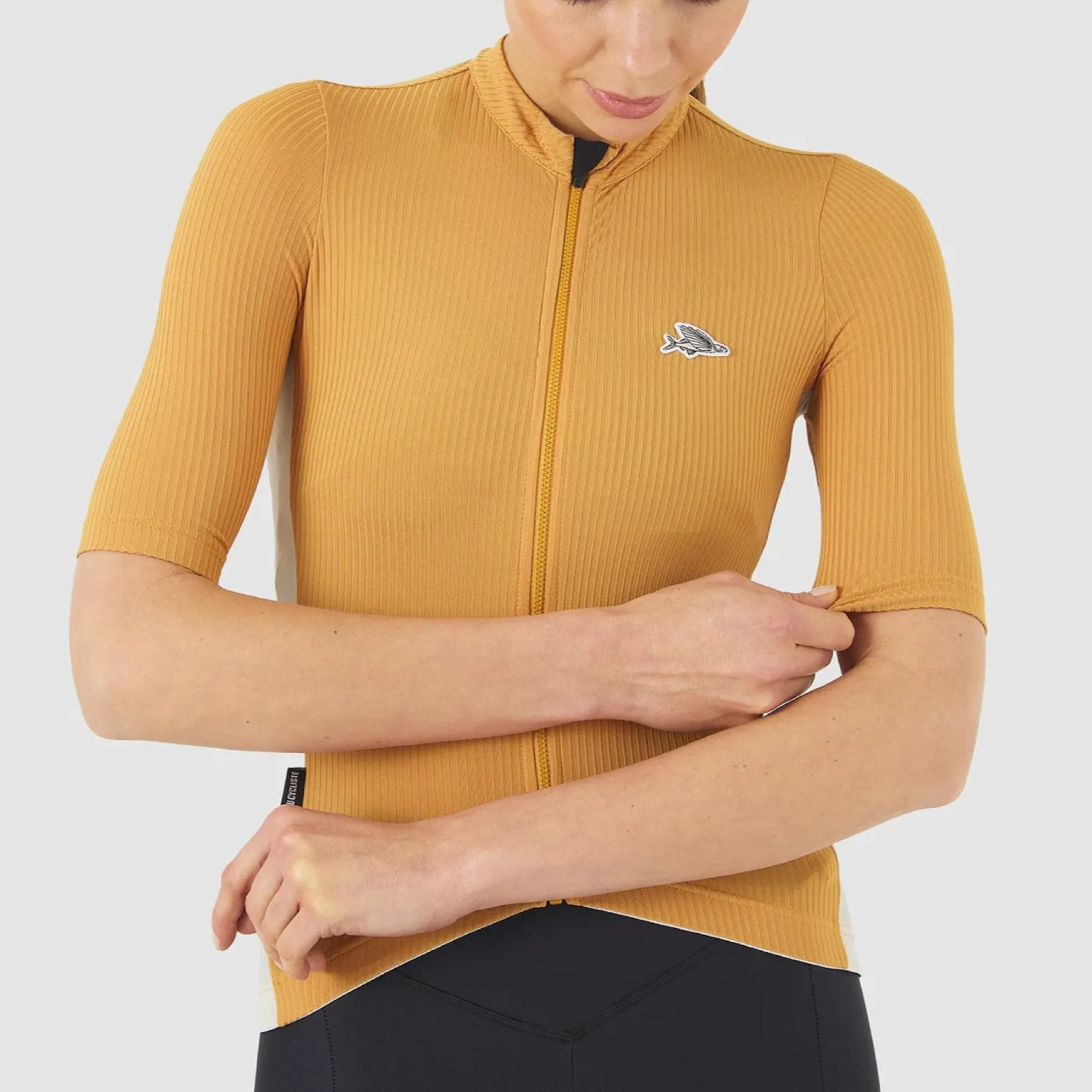 Maglia donna Cafe du Cycliste Romy - Giallo