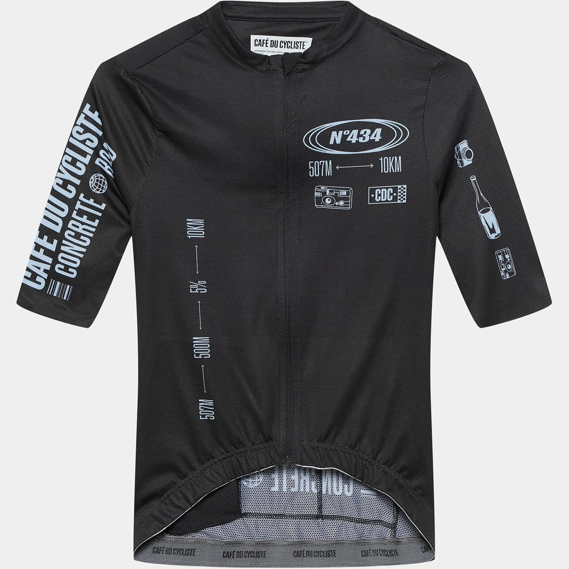 Maglia donna Cafe du Cycliste Eze - Nero