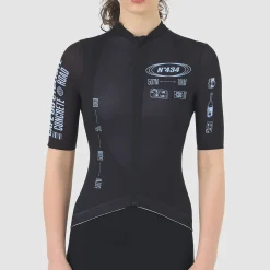 Maglia donna Cafe du Cycliste Eze - Nero