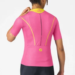 Maglia donna Castelli Anima Flow - Rosa giallo