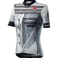 Maglia donna Castelli Astratta - Bianco nero