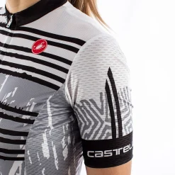 Maglia donna Castelli Astratta - Bianco nero