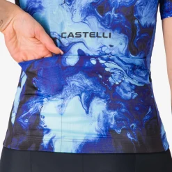 Maglia donna Castelli Cosmic Vortex - Blu