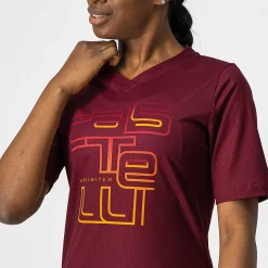 Maglia donna Castelli Trail Tech - Bordeaux