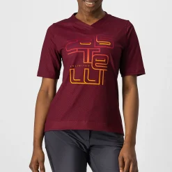 Maglia donna Castelli Trail Tech - Bordeaux