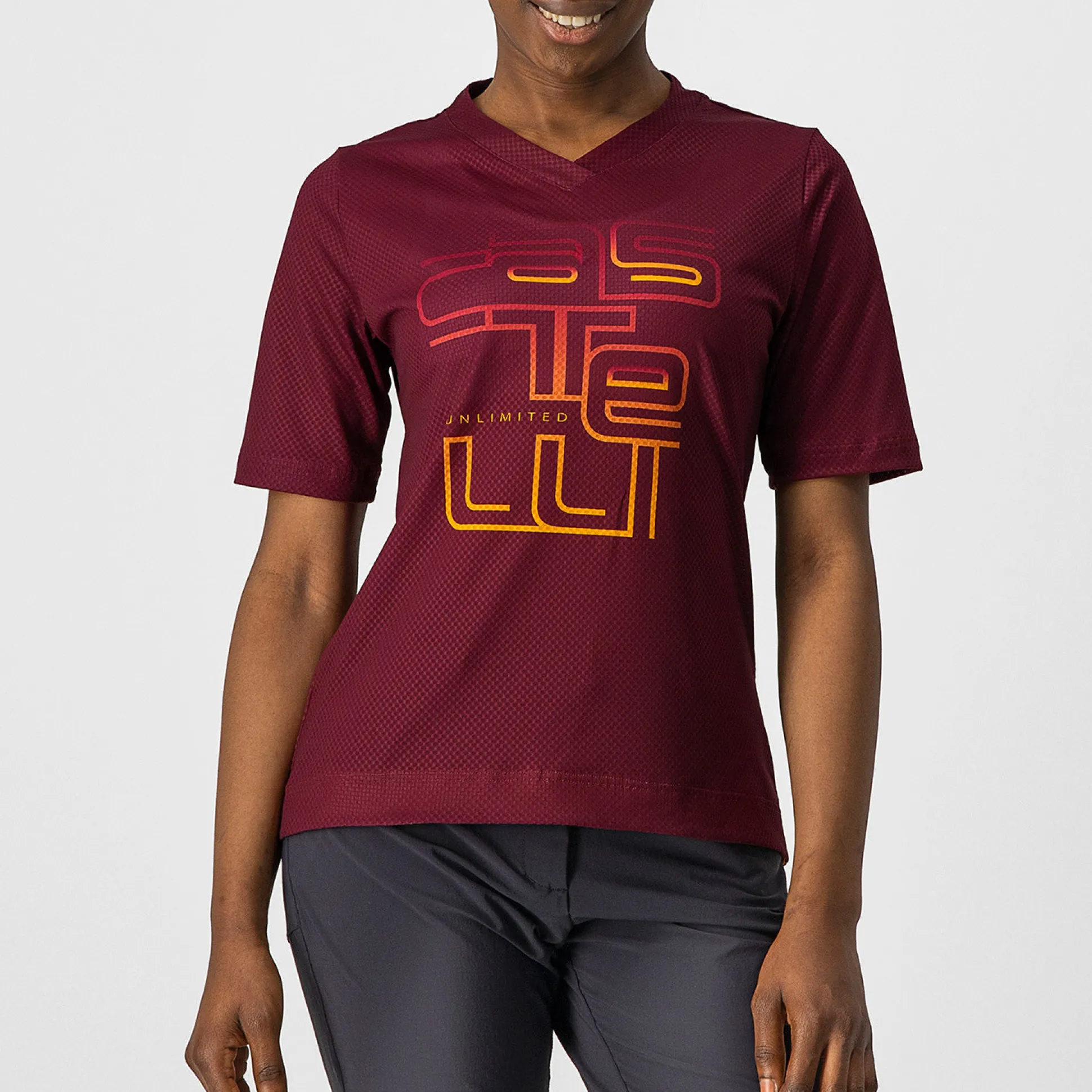 Maglia donna Castelli Trail Tech - Bordeaux